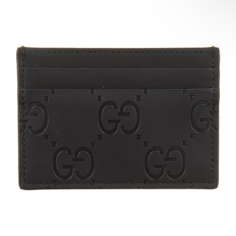 Gucci Embossed Black Card Holder - Picture 2 of 4